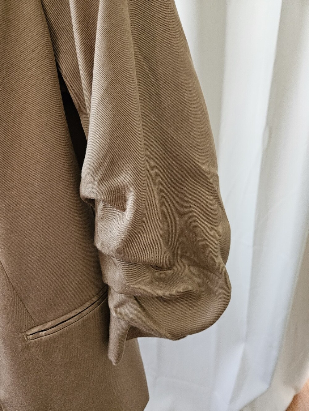 Banana Republic Brown Ruched 2-Piece Pants Suit Small Petite XS Petite - Picture 4 of 9